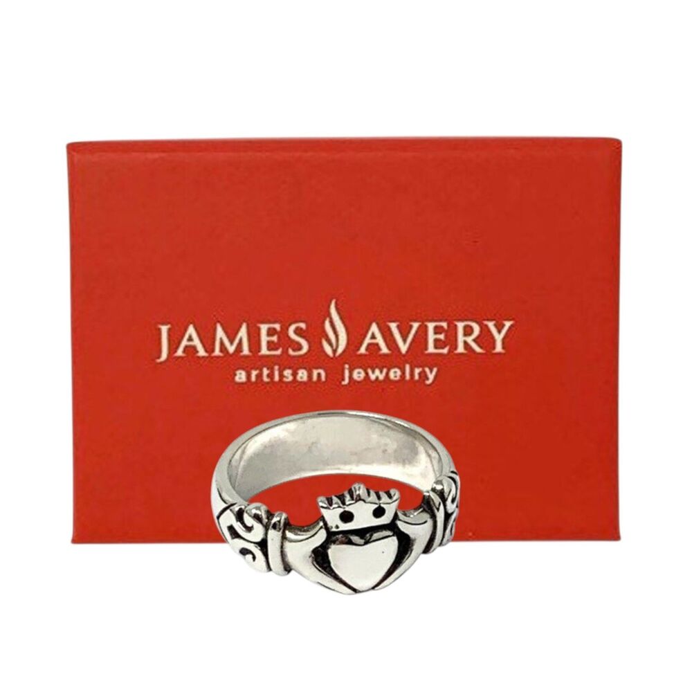 James Avery Retired Sterling Silver 925 Claddagh Ring Heart Crown Hands, 4.5